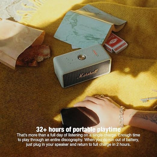 613uswd6NpL._SX522_ Marshall Emberton III Compact Portable Bluetooth Speaker with 32+ Hours of Playtime, (360° Sound), Dust & Waterproof (IP67) – Sage. - Image 3
